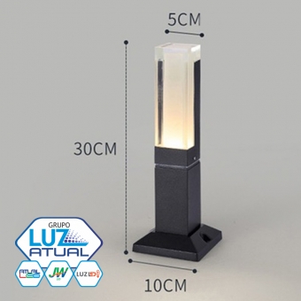 BALIZADOR LED DE JARDIM 30CM - 10W