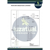 POSTE RETO ENGASTADO 12 METROS