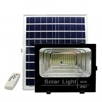 Refletor Solar 60W + Bateria + Controle Remoto