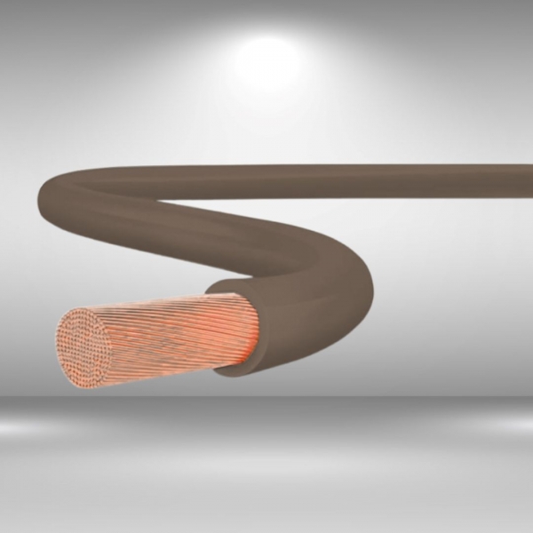 CABO FLEXÍVEL 2,5MM MARROM 750V ROLO 100 METROS - SIL