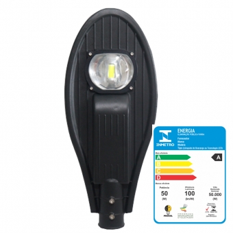 Luminária Pública COB 50W - INMETRO