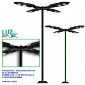 Poste para iluminação Publica - 4 braços