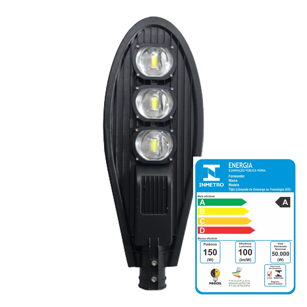 Luminária Pública COB 150W - INMETRO