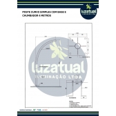 POSTE CURVO SIMPLES BASE E CHUMBADOR 4 METROS